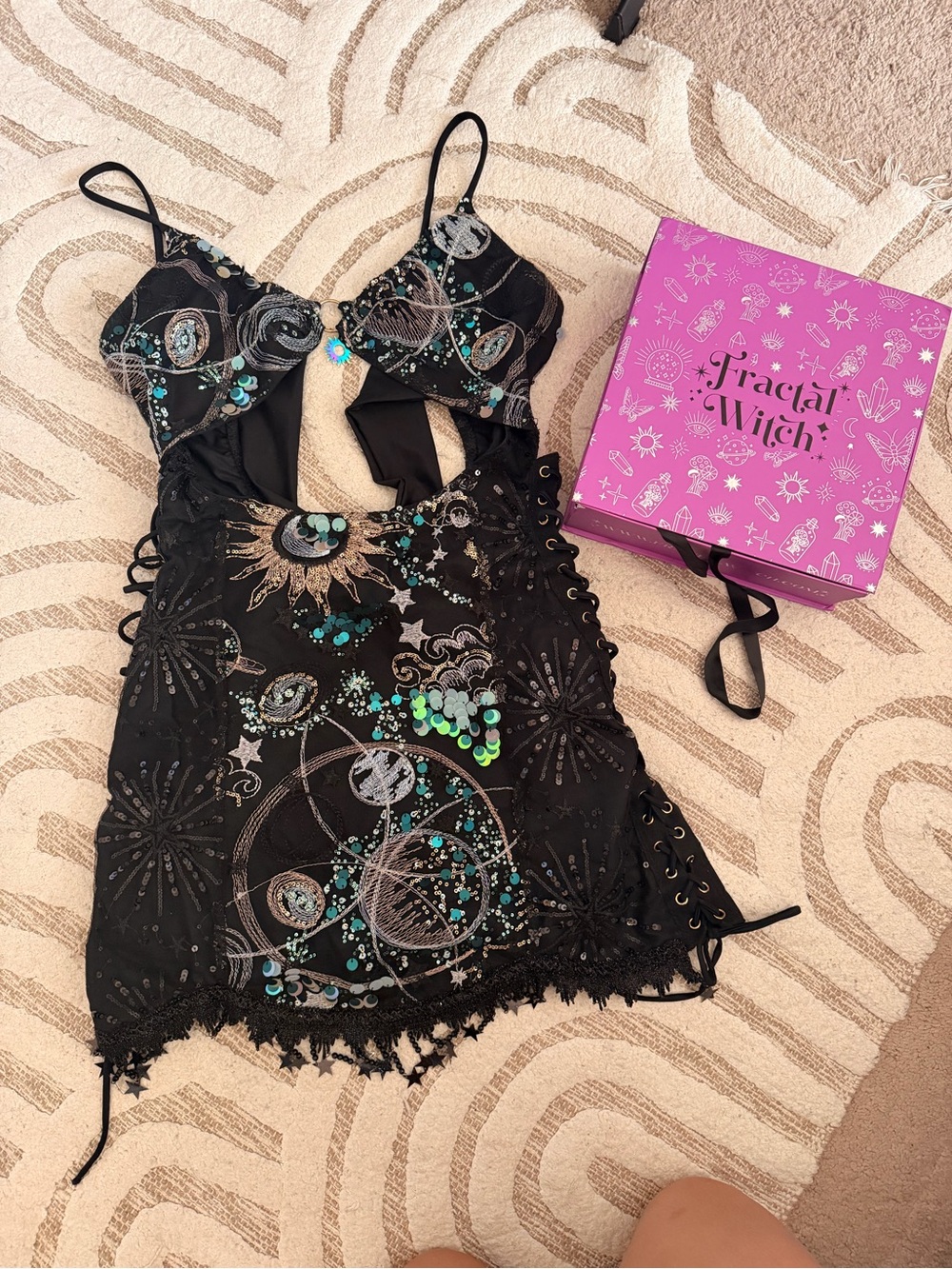 Fractal Witch Cosmic Goddess Rave wear